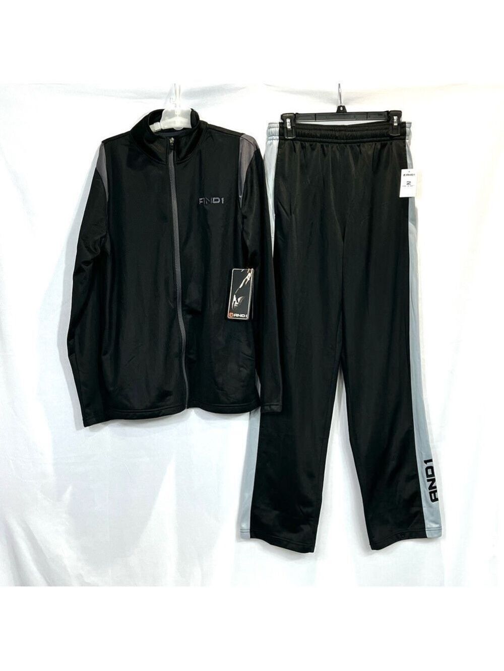 And1 Men's Full Zip Up Tracksuit Two Piece Set Size S NWT